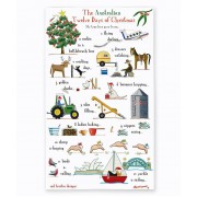 Linen Tea Towel | Red Tractor Designs | 12 Days Of Christmas